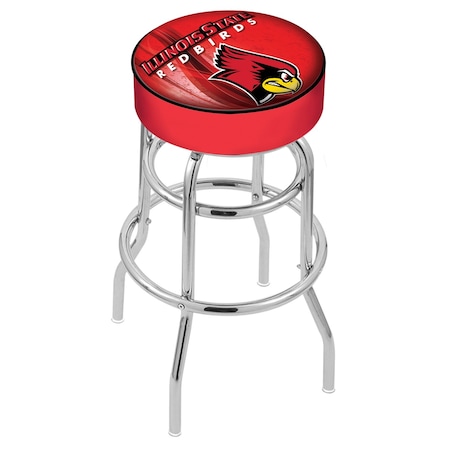 Holland Bar Stool Co 25" Illinois State Cushion Seat, 2-Ring Chrome Swivel Bar Stool L7C125IllStU-D2